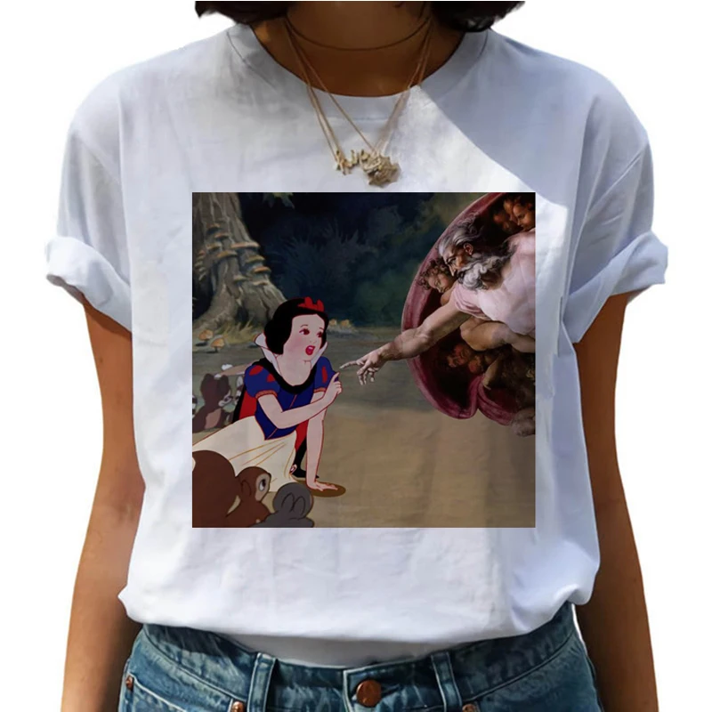 Новые гранж эстетические Harajuku футболки женские Ullzang забавные винтажные футболки принцесса мультфильм футболка корейский стиль Топ Тройники женские - Цвет: 8440