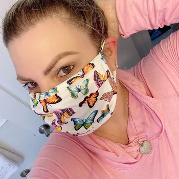 

Fashion face mask women mouth face mask summer style 2020 print mask mouth face protection face mask with print Anti Dust Mask