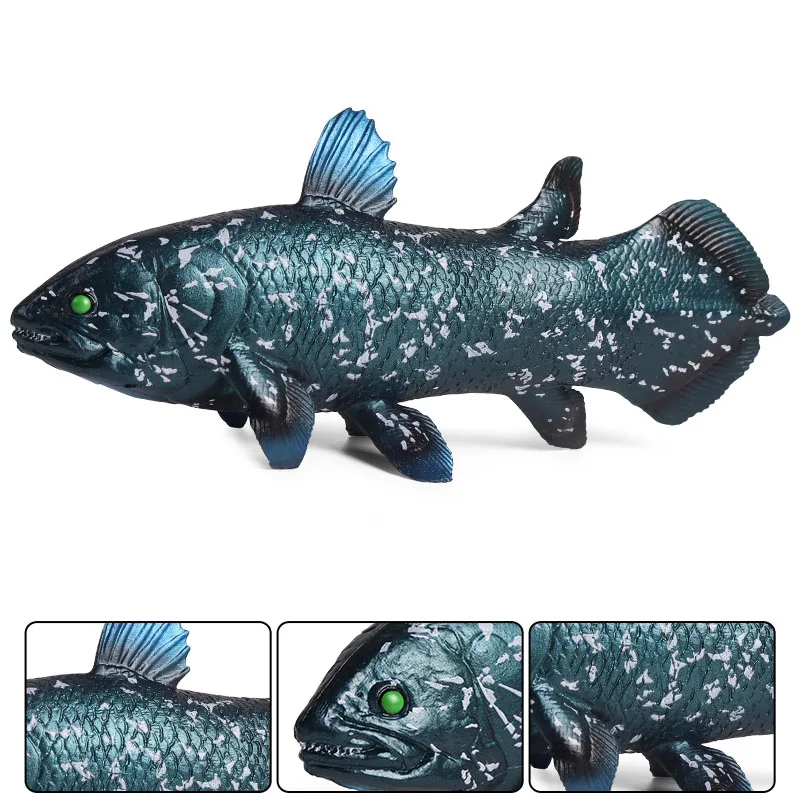 Oenux пресноводная Морская жизнь Животные Моделирование Coelacanth Пиранья бас рыба лосось фигурка модель реалистичные развивающие игрушки