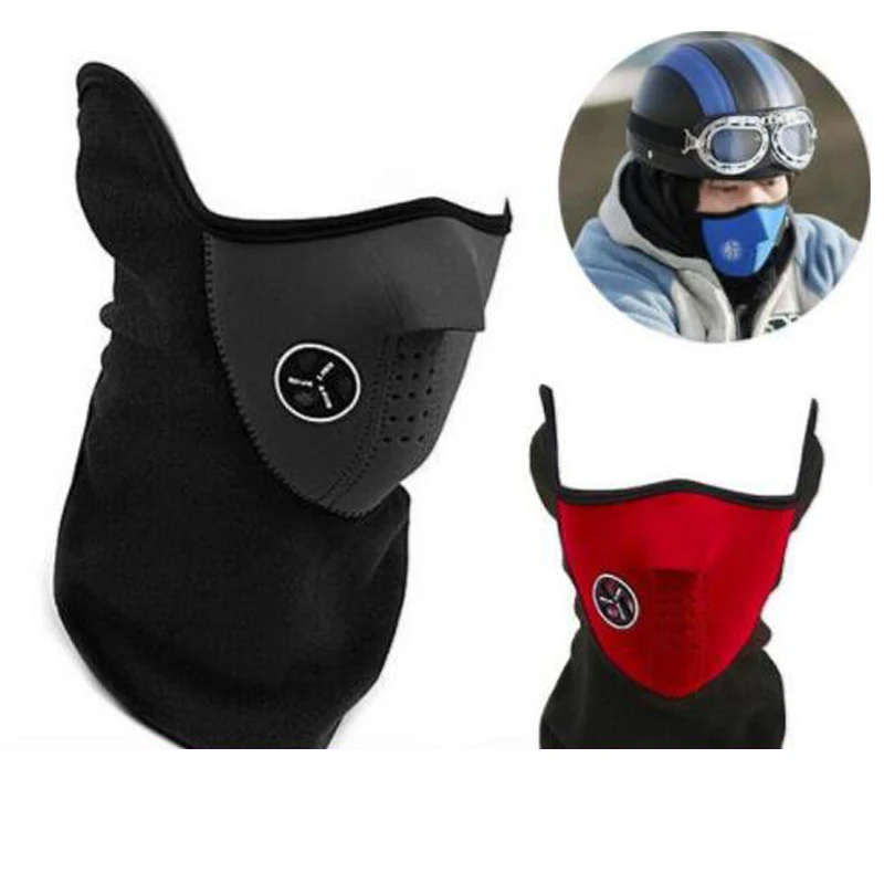 

Airsoft Warm Fleece Bike Half Face Mask Cover Face Hood Protection Cycling Ski Sports Outdoor Winter Neck Guard Scarf Warm Mask