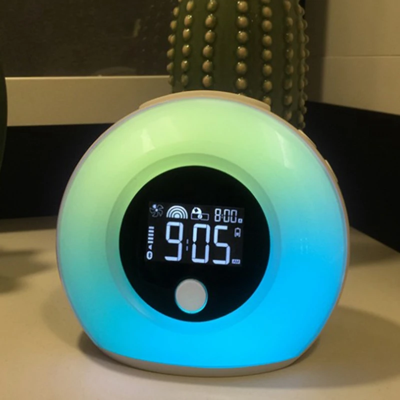 Bluetooth аудио светильник с функцией пробуждения креативный умный светодиодный цифровой будильник