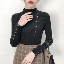 New Women Knitted Sweater Autumn/Winter Half-High Collar Slim Long-Sleeved Base Hood Sweater Outerwear Women Casual 2019 New Women Knitted Sweater Autumn/Winter Half-High Collar Slim Long-Sleeved Base Hood Sweater Outerwear Women Casual 2019