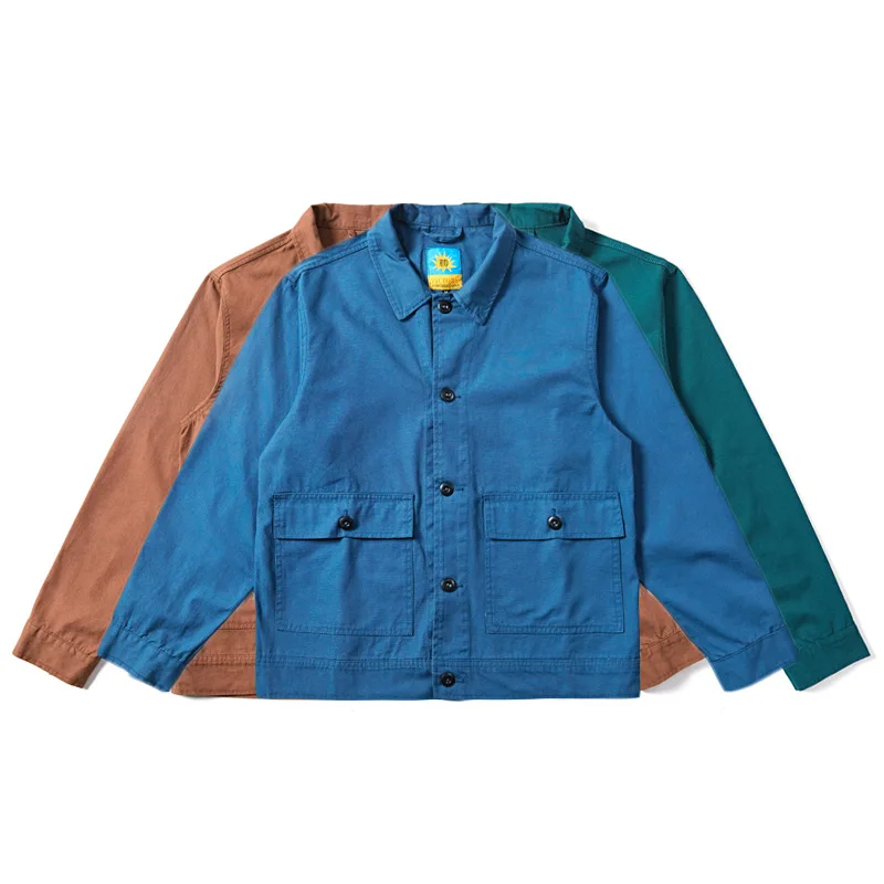 

City Where the Product Japanese-style Origional Tooling Jacket Men's Thin Men Casual Street Men'S Wear Multi-pockets Autumn Clot