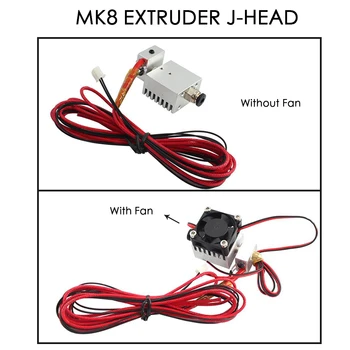 

3D Printer Parts MK8 Extruder J-head Extruder Aluminium Extruder For Filament 1.75mm nozzle 0.4mm Extrusora 3D Accessories