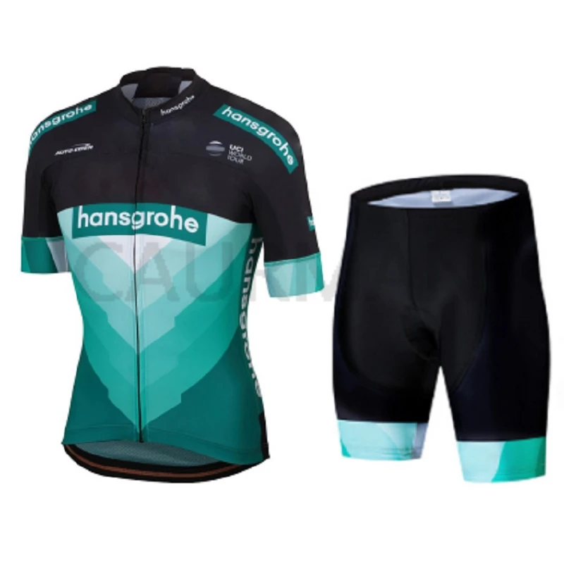 Летние мужские майки для велоспорта Hansgrohe, велосипедные шорты с коротким рукавом, Ropa Ciclismo, спортивная одежда - Цвет: short set