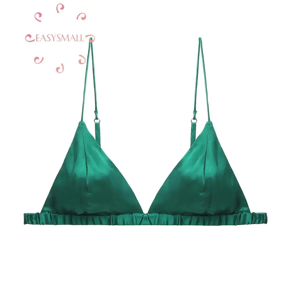 EASYSMALL Secret agent sexy push up green Silkworm bra lingerie strapless gorge Underwear plus Star dotted band women bras - Цвет: only bra