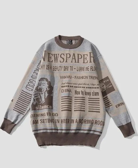 

Round neck pullover loose casual sweater