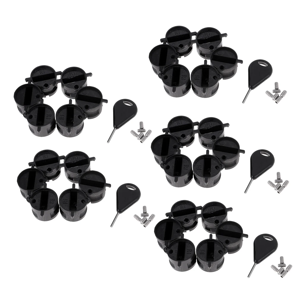 30 Pcs Fin Plug With Grub Screws Plastic Surfboard Fin Box With A Fin Key