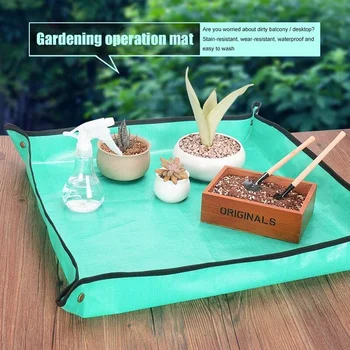 

Mix Soil Flower Basin Gardening Pad Thicken Foldable Plant Change Transplanting Pot Reusable Land Mat Lock Waterproof Cushion