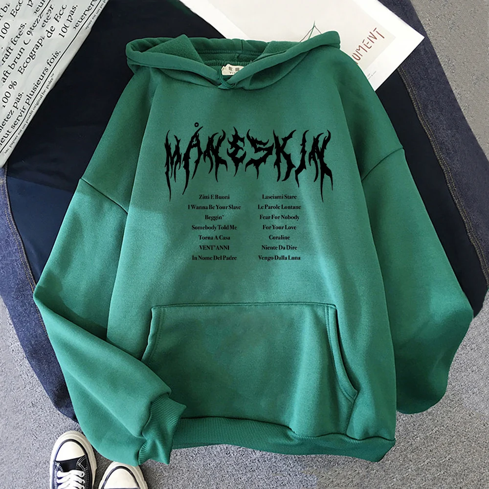 Maneskin Unisex Streetwear Hoodie Men's Hooded Sweatshirts Branded Men's Clothing Fashion Oversized Hoodies Women Tops Clothes - Image 3