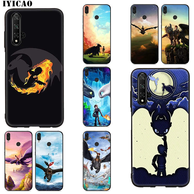IYICAO Как приручить дракона мягкий чехол для huawei Honor 20 10 9 9X 8X 8C 7X 7C 7A 6A Lite Pro View Note