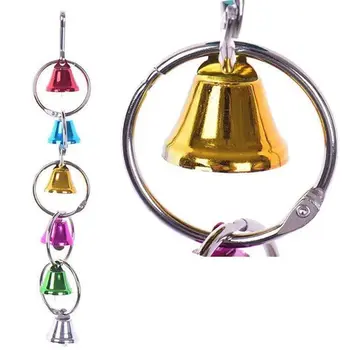 

8 Pcs Bird Colorful Bells Matte Springboard Playing Swing Hanging Parrot Toys 517E