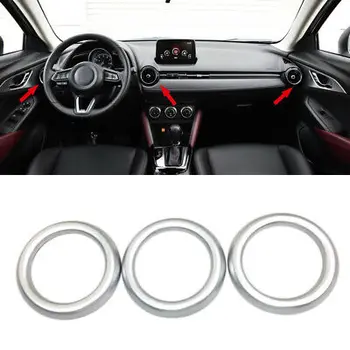 

Inner Side + Middle Air Condition Vent Cover Trim 3pcs For Mazda CX-3 2015-2018