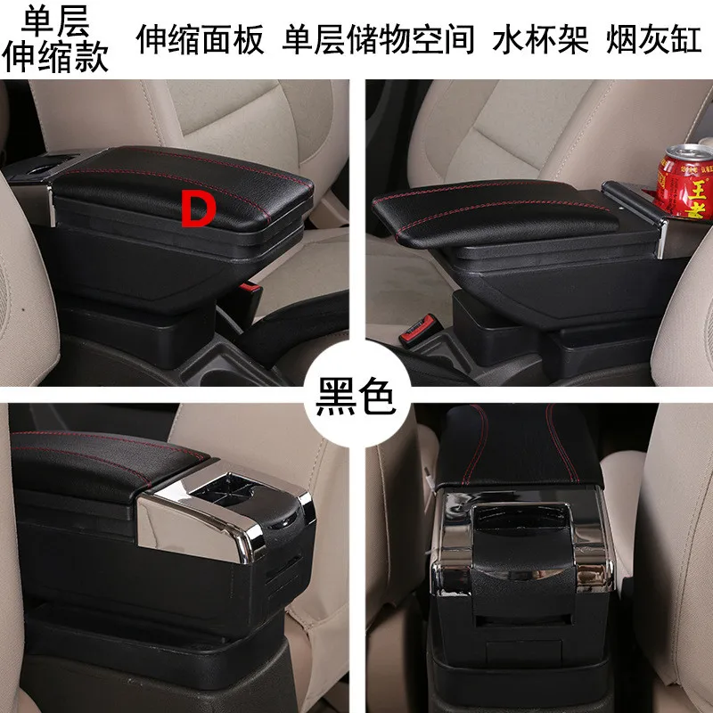 D-Black with red Для Renault Captur подлокотник коробка центральный магазин содержание Captur подлокотник коробка Русская версия автомобильный - Название цвета: D-Black with red