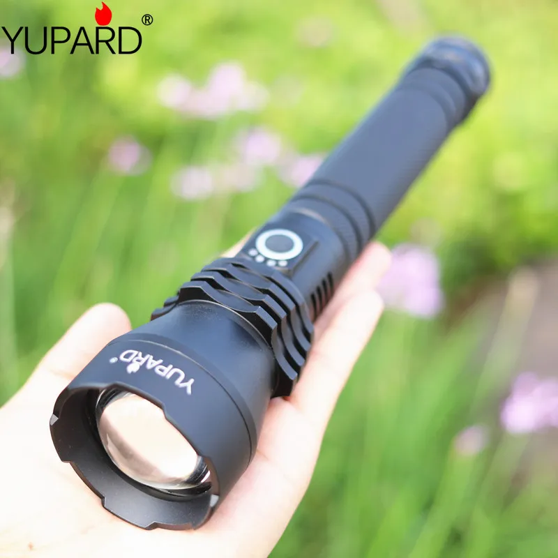 

P50 Glare LED Flashlight USB Charging Telescopic Zoom Torch Aluminum Alloy Multi-function Outdoor Hunting 18650/26650 Battery