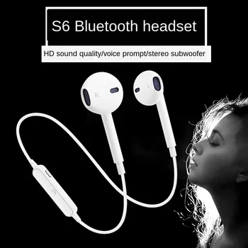 

Sport Wireless bluetooth Earphone S6 music headset Phone Neckband sport Earbuds Earphone with Mic For iPhone Samsung Xiaomi