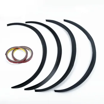 

4Pcs Carbon Fiber Car Wheel Eyebrow Arch Trim Lips Strip Fender Flare Protector For Most Of Cars