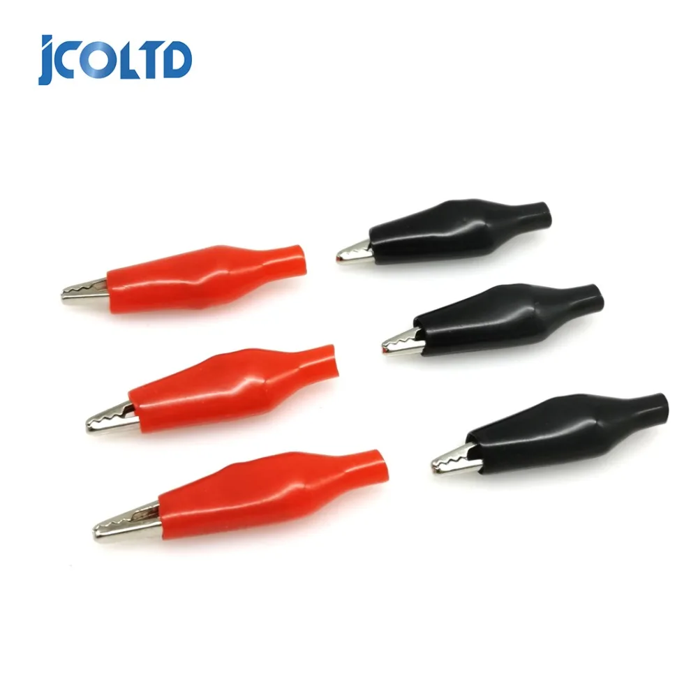 10 Pcs/ lots small Insulation Boot Metal Alligator Clip Electric Test 28MM Lead colorful small crocodile clip Color random