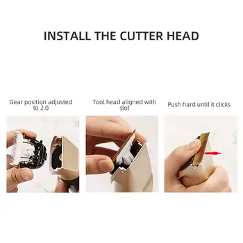 

Silvery Portable Barber Hair Trimmer Painless Health Beauty Fashion