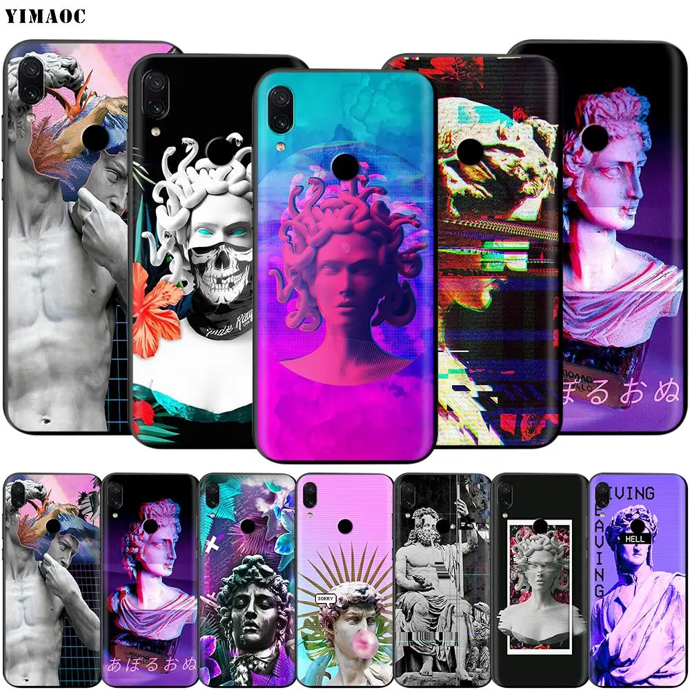 Мягкий ТПУ чехол YIMAOC Medusa Vaporwave Glitch David для Xiaomi Redmi Note MAX 3 6 6A 7 8 9 se a1 a2 Pro Lite pocophone