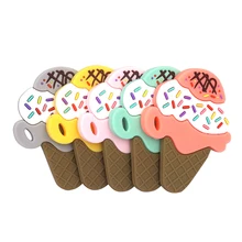 Anneau de dentition pour bébé de 0 à 24 mois, 1 pièce, dessin animé, nourriture, Dessert, matériau en Silicone, soins buccaux pour nouveau né, sucette sans Bpa, jouets pour enfants 