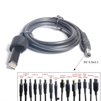 

USB Type C PD Converter connector Universal Laptop Charging Cable Cord usb c to Dc Power Adapter Adaptor Charger cables