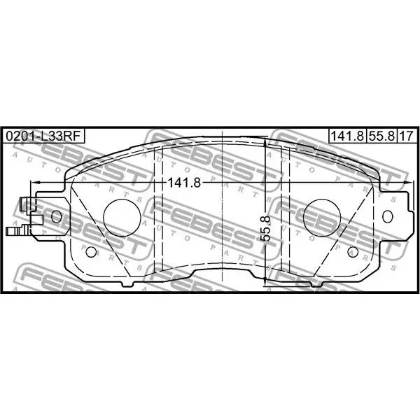 Колодки тормозные передние NISSAN ALTIMA L33 2012.05- [US] FEBES