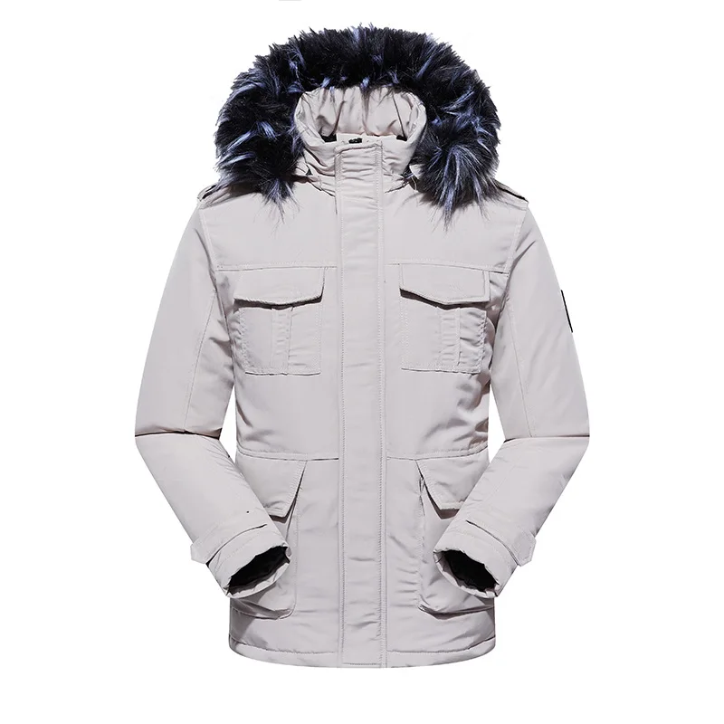 Men Winter Warm Long Jackets With Fur Collar Thick Thermal Parka For Male Coats Size L-5XL Windbreak (2)
