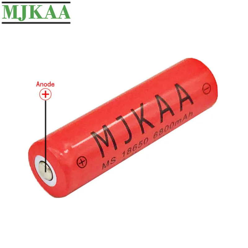 MJKAA 2 шт 18650 6800mAh 3 7 V литиевая аккумуляторная батарея 100% Новые литий ионные батареи