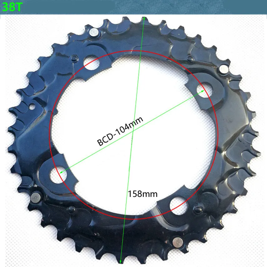 38T велосипед стоматологический диск сталь Chainwheel трафарет для Shimano шатун со звездами для велосипеда двойное зубчатое колесо колеса 10/11 скорость