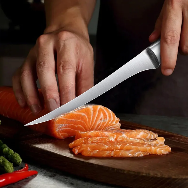 Kitchen Knife 5.8" Boning Stainless Steel For Meat Fish Fruit Vegetable Professional Chef Japanese Cleaver with Cover kitchen knife