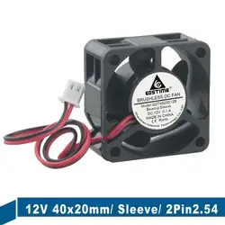 Ventilateur de refroidissement, 2 pièces, 40x40x20mm DC 12v, 2 broches, 4020 40mm x 20mm, 4cm, CPU, ordinateur, dissipateur thermique, ventilateur d'extraction 
