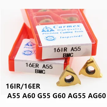 

10PCS Insert 16IR 16ER AG60 A60 G60 AG55 BMC External Thread Carbide Insert CNC Lathe Turning Machining Stainless Steel