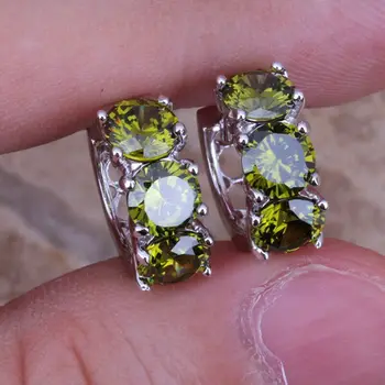 

Women Exquisite Earring Three Stone Rhinestone Zircon Stud Dangle Earrings Jewelry