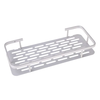 

1 Tier Wall Mounted Bathroom Shelf Shower Rack Shampoo Soap Holder Hanger
