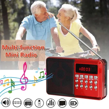 

Portable Mini USB bluetooth Radio Digital FM TF MP3 Music Player Outdoor Speaker Telescopic Antenna Rechargeable Insert Card