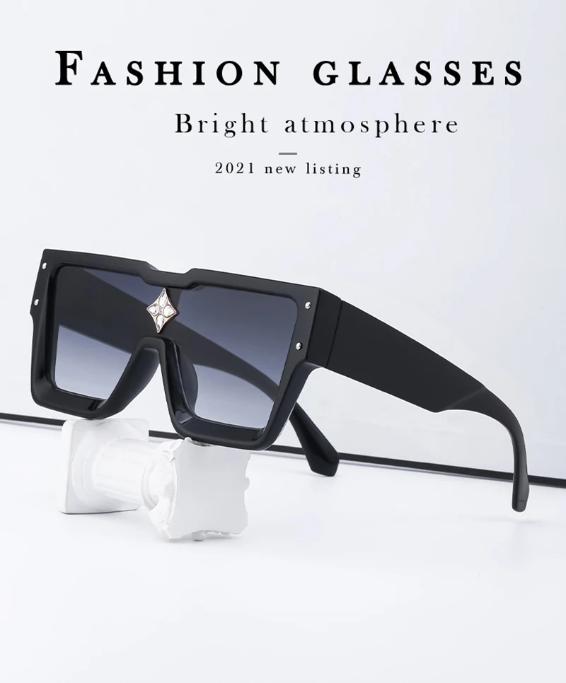 white sunglasses women SHAUNA Luxury Crystal Oversized Women Square Sunglasses Trending Men Shades UV400 round sunglasses