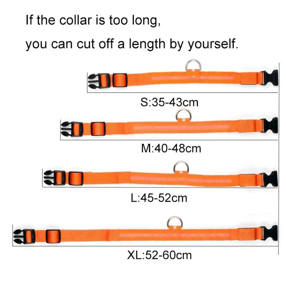 Светодиодный питомец кошачий собачий ошейник ночной безопасности светящиеся ожерелья для прогулок на открытом воздухе