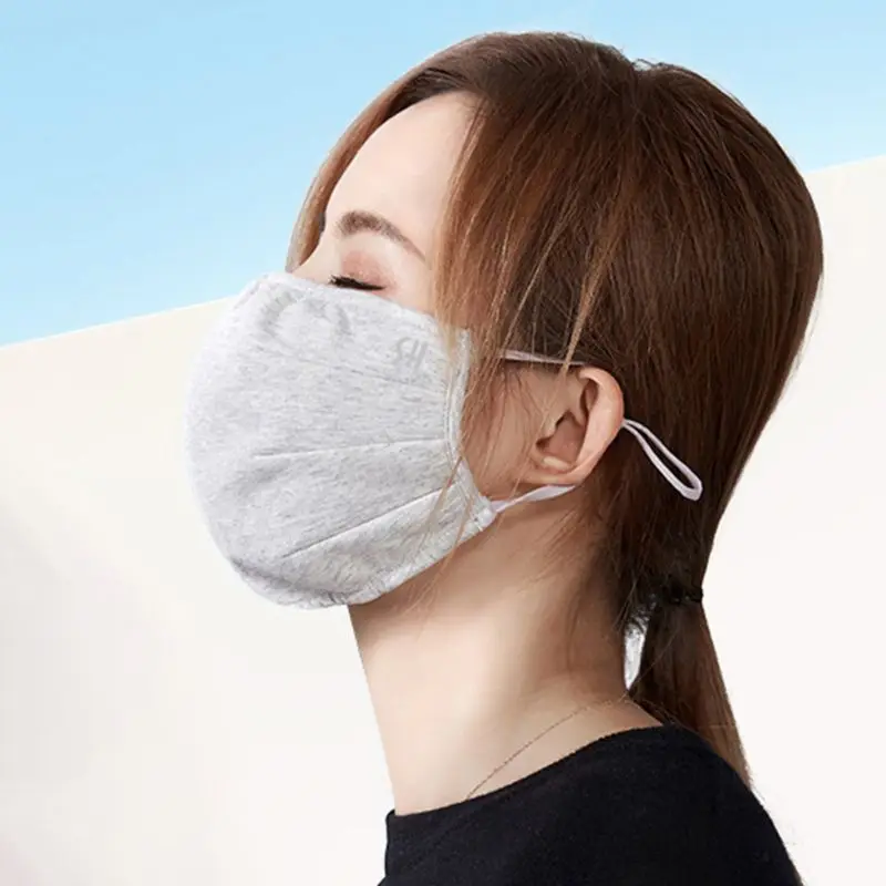 Унисекс зимняя плюшевая подкладка половина лица рот маска пылезащитный ветрозащитный Рот-муфельная