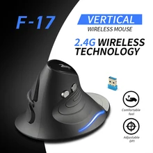 F-17 Vertical Mouse 2.4GHz Wireless Gaming Mouse 6 Keys Ergonomic Mouse Optical Mice with 3 Adjustable DPI Mice for PC Laptop