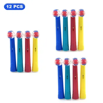 

12pcs Colorful Electric ToothBrush Replacement Heads For Oral B EB-10A Pro-Health Stages Electric Toothbrush Oral Care, 3D Excel