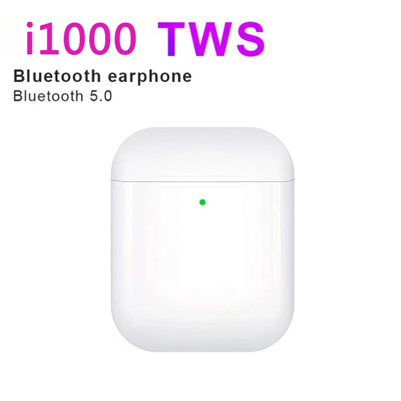 I1000 TWS наушники-вкладыши Smart sensor Bluetooth беспроводные наушники-вкладыши всплывающие Bluetooth 5,0 наушники Pk I12 i200 i500 TWS - Цвет: Белый