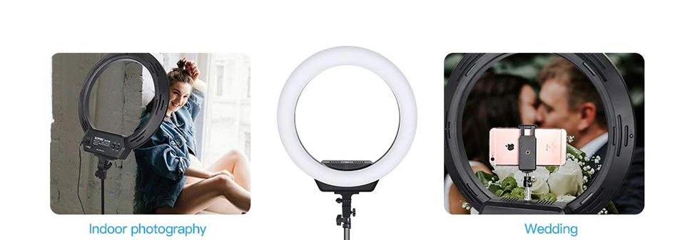 ZOMEI 16 ''светодиодный кольцевой светильник фотографический светильник ing лампа освещения для камеры с подставкой для макияжа видео светильник для съемки YouTube Studio