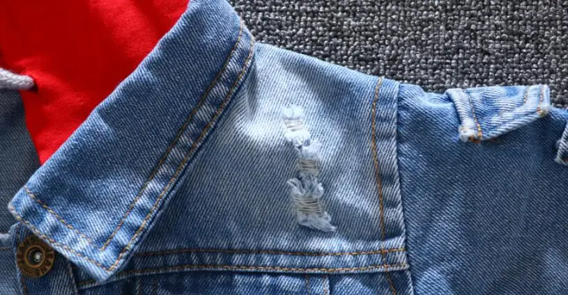 Outono com Capuz Esportivas para 1-6 Menino Menina Denim Jaquetas Crianças Moda Cabolsa Splice Outerwear Roupas Primavera t 11 Cheap Jaquetas e casacos