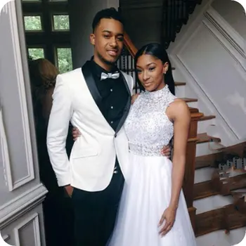 

Latest Coat Pant Designs White Men Wedding Suits 2019 Groomsmen Blazers Groom Tuxedos 2Piece Custom Made Costume Homme mens suit