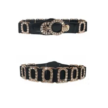 

Elastic women's belt with glass diamonds decorations beautiful girls girdles