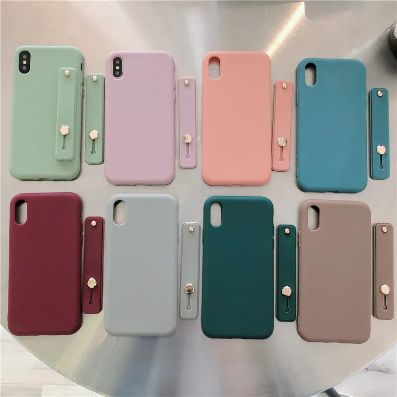 

Wrist Strap Silicone Protective Holder Case For Redmi 6 Note 7 Pro Candy Colors Soft Back Covers For Xiaomi 8 Pro 9 9SE Mix 2 2s
