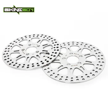

BIKINGBOY Front Rear Brake Discs Disks Rotors For Harley Sportster XL833L Superlow XL883N Iron Cast Wheel 2011 2012 2013