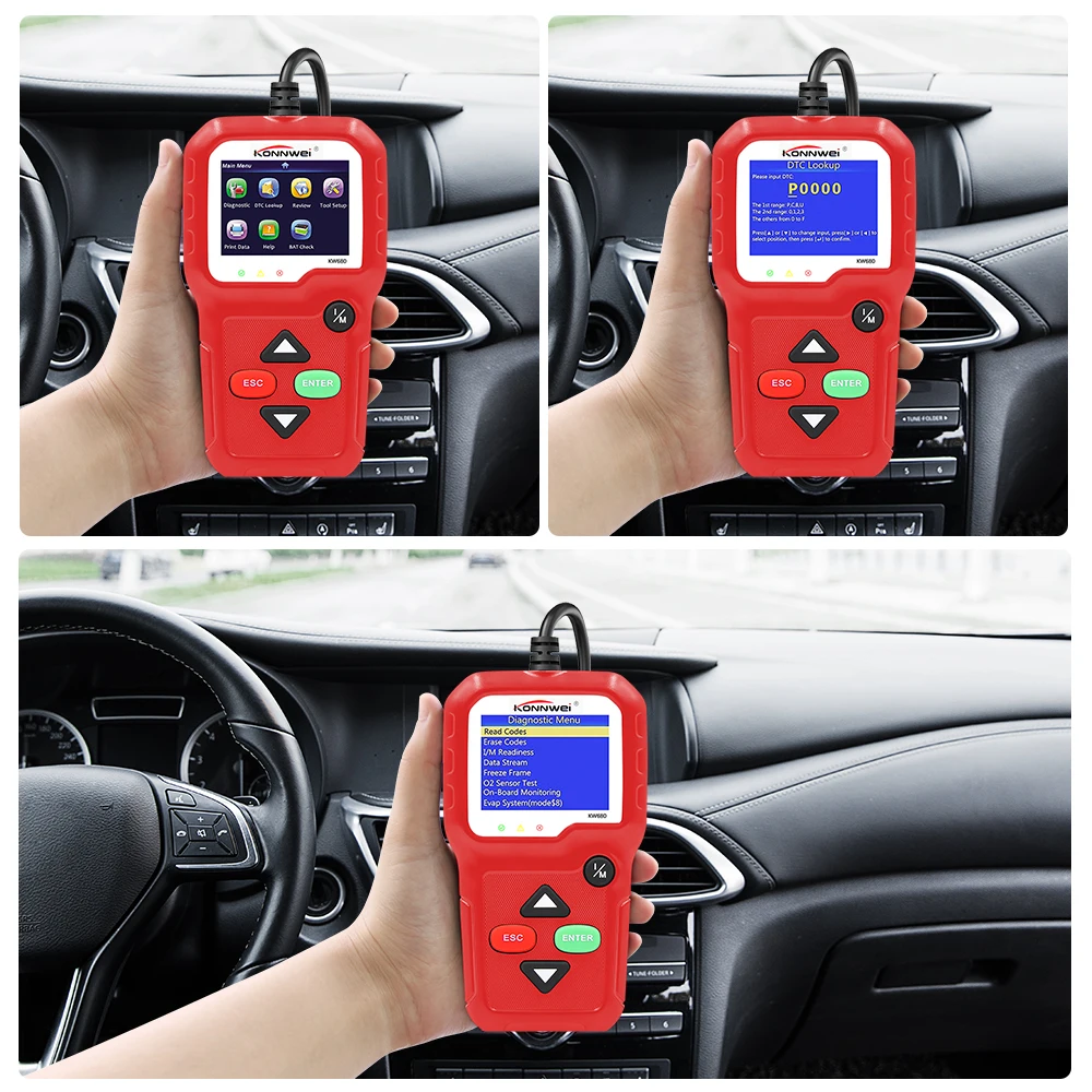 OBD2 сканер OBD Автомобильный диагностический инструмент KONNWEI KW680 считывание четких кодов ошибок русский OBD2 автомобильный сканер