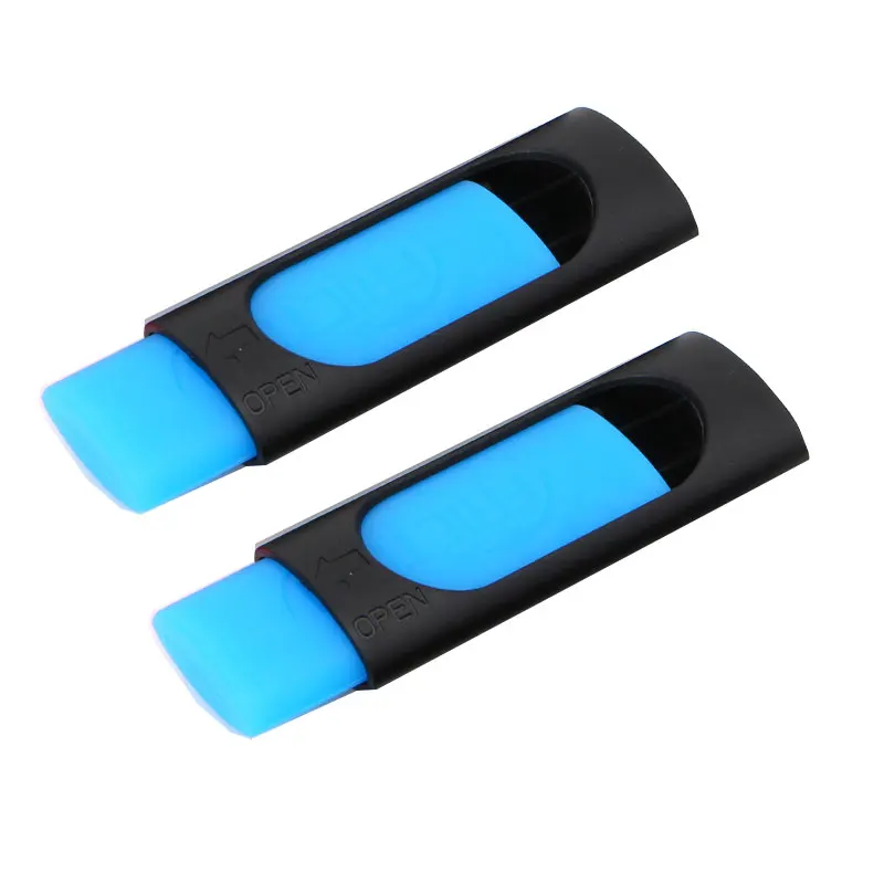 2pcs Blue Фрикционная резина LifeMaster Genvana фрикционный ластик для чернил стираемая ручка резиновая 50 мм* 20 мм G-0718 для школьников - Цвет: 2pcs Blue